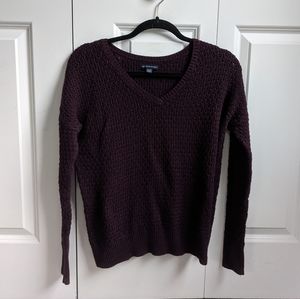 Burgundy AE V-Neck Sweater